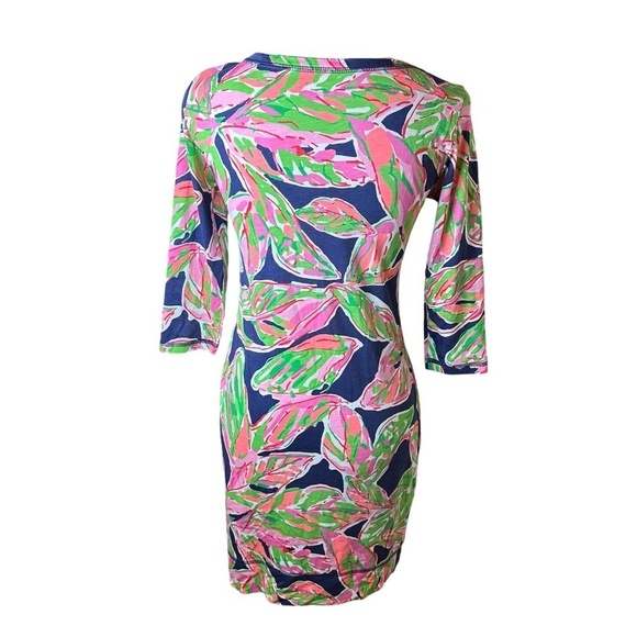 Lilly Pulitzer Vias Palmetto Mini Dress XS Pima Cotton Beach Tropical Resortwear - Picture 3 of 8